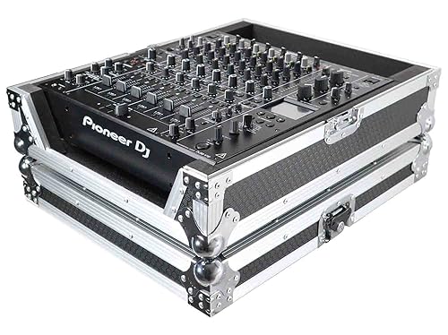 ProX ATA Style Flight Road Case for Pioneer DJM-A9 & DJM V10 DJ Mixer (Black / Silver) - Image 2