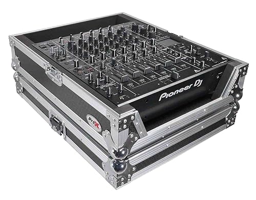 ProX ATA Style Flight Road Case for Pioneer DJM-A9 & DJM V10 DJ Mixer (Black / Silver) - Image 3