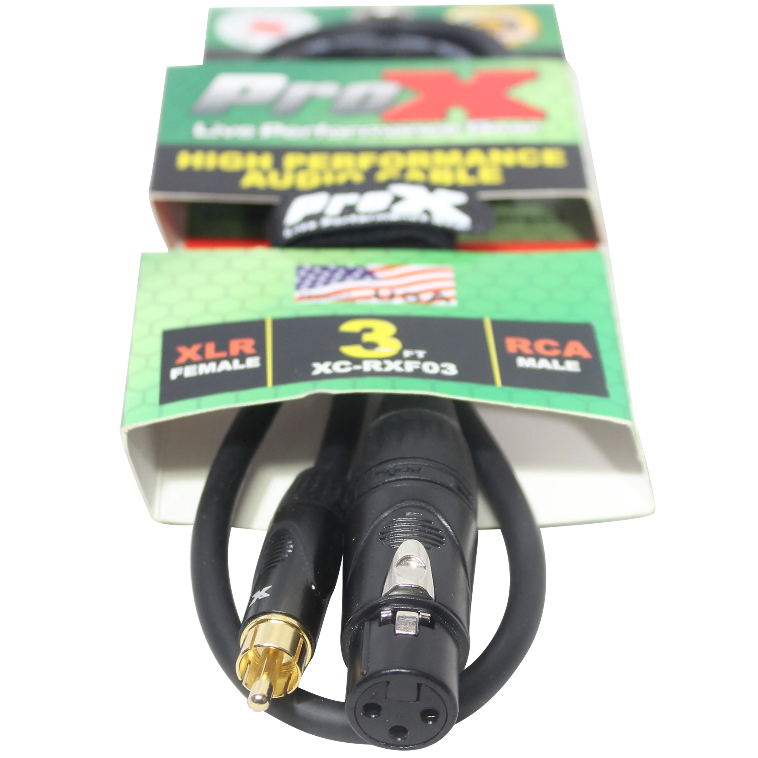 ProX Cables XC-RXF3 - 3ft. Unbalanced High Performance Interconnect Microphone DJ Audio Mixer Cable Female XLR to RCA Connector - Image 2