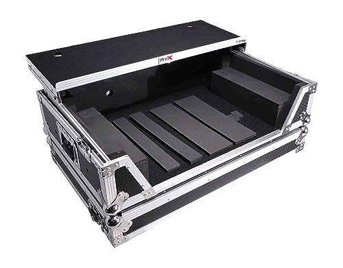 ProX Flight-Style Road Case with Laptop Shelf for DDJ-FLX10 and DDJ-GRV6 Controllers (Black / Silver) - Image 2