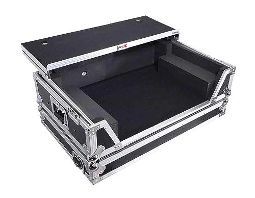 ProX Flight-Style Road Case with Laptop Shelf for DDJ-FLX10 and DDJ-GRV6 Controllers (Black / Silver) - Image 3