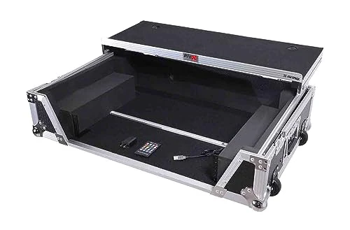ProX Flight-Style Road Case with Laptop Shelf for DDJ-FLX10 and DDJ-GRV6 Controllers (Black / Silver) - Image 4