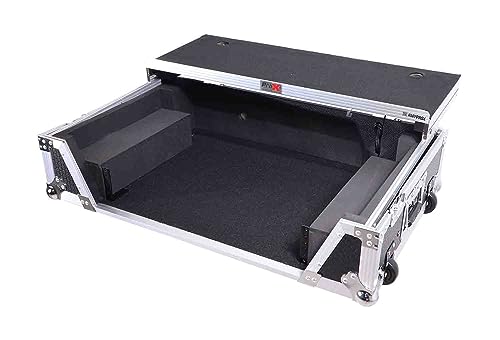 ProX Flight-Style Road Case with Laptop Shelf for DDJ-FLX10 and DDJ-GRV6 Controllers (Black / Silver) - Image 5