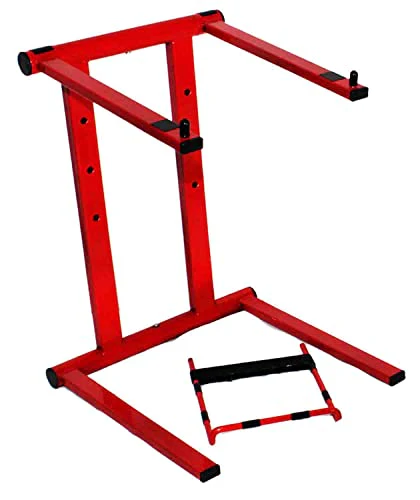 Prox Foldable Portable Laptop Stand w Adjustable Shelf RED