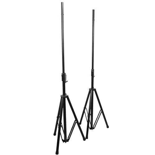 Prox T-SS21CX2 PKG 6' Ft Twin Pack Professional Telescoping Crank Up Speaker Stand Set with Carrying Bag Black Finish - Image 2