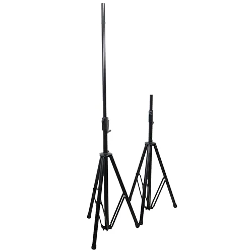Prox T-SS21CX2 PKG 6' Ft Twin Pack Professional Telescoping Crank Up Speaker Stand Set with Carrying Bag Black Finish - Image 9