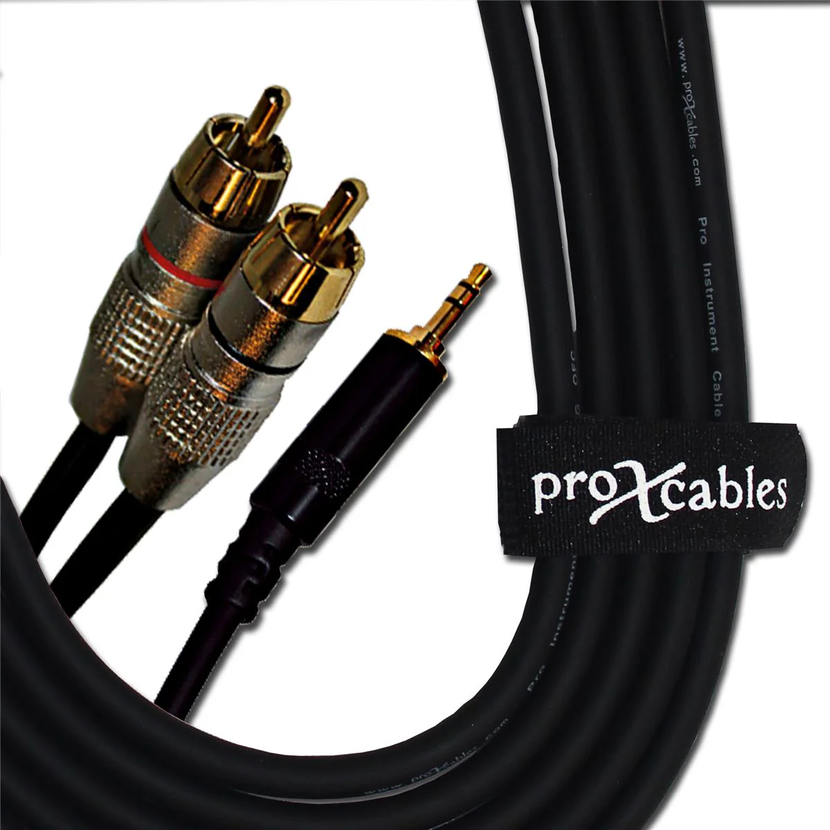 Prox XC-CMR6 6’ Ft High Performance 3.5mm 1/8” Mini TRS to Dual RCA-M Unbalanced Y-Cable - Image 3