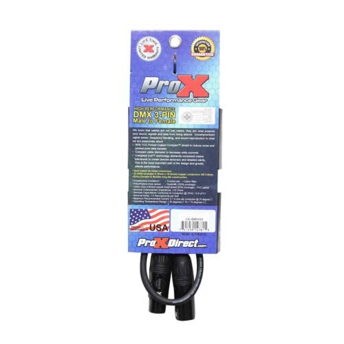 ProX XC-DMX03 3' 3-Pin DMX XLR3-M to XLR3-F High Performance Cable - Image 3