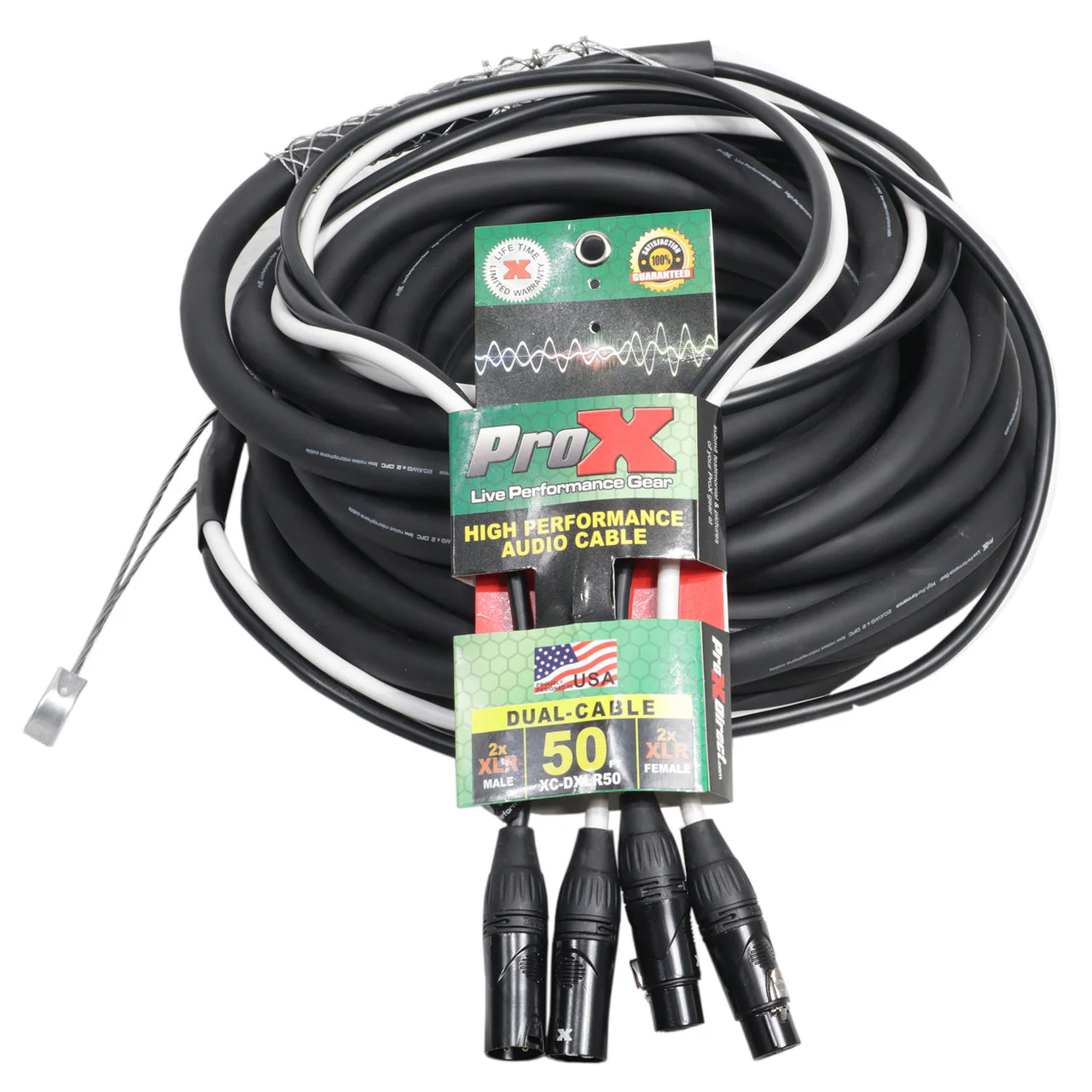 ProX XC-DXLR50 - 50 Ft. Balanced Dual XLR-M to Dual XLR-F High Performance Audio Cable - Image 2