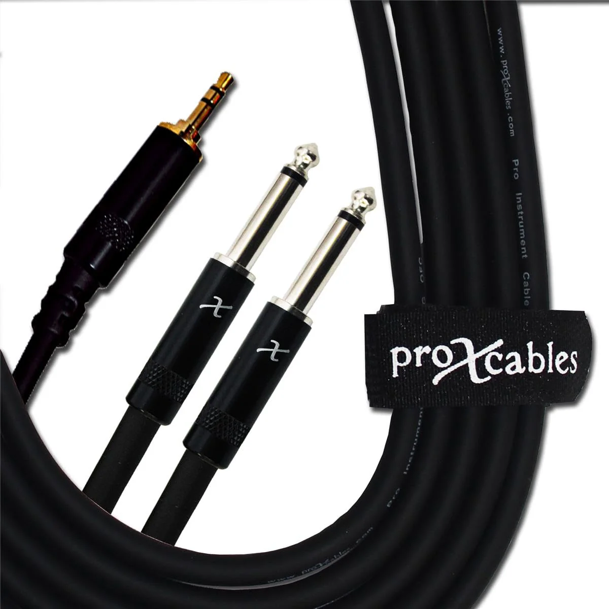 ProX XC-MYP03 3' 1/8" (3.5mm) Mini-TRS to Dual TS-M Unbalanced High Performance Audio Y Cable - Image 3