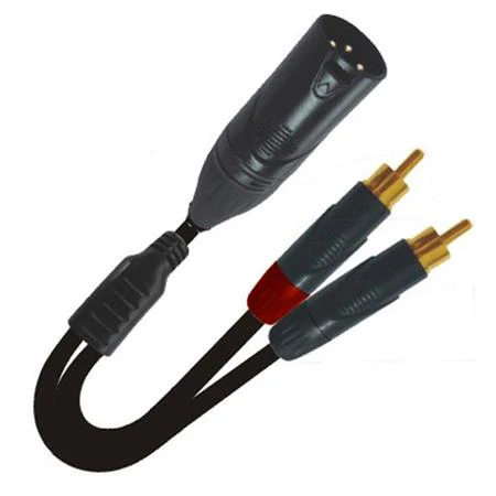 ProX XC-XMYRCA03 3' XLR-M to Dual RCA High Performance Audio Y Cable