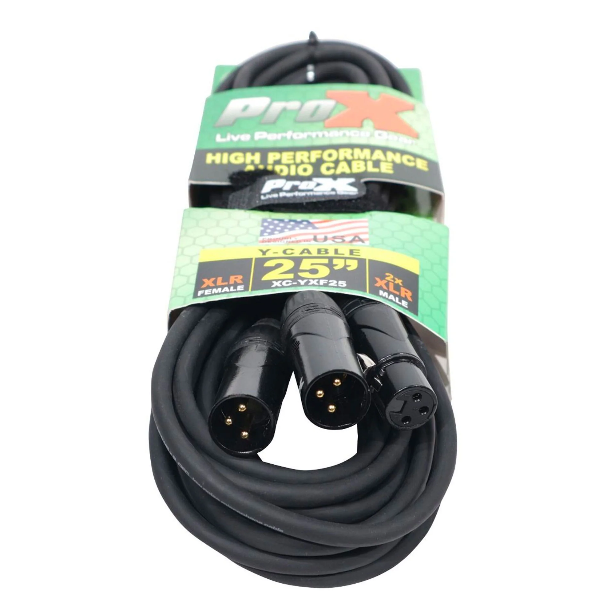 ProX XC-YXF25 25FT Balanced XLR-F to Dual XLR-M Audio Y Cable - Image 2