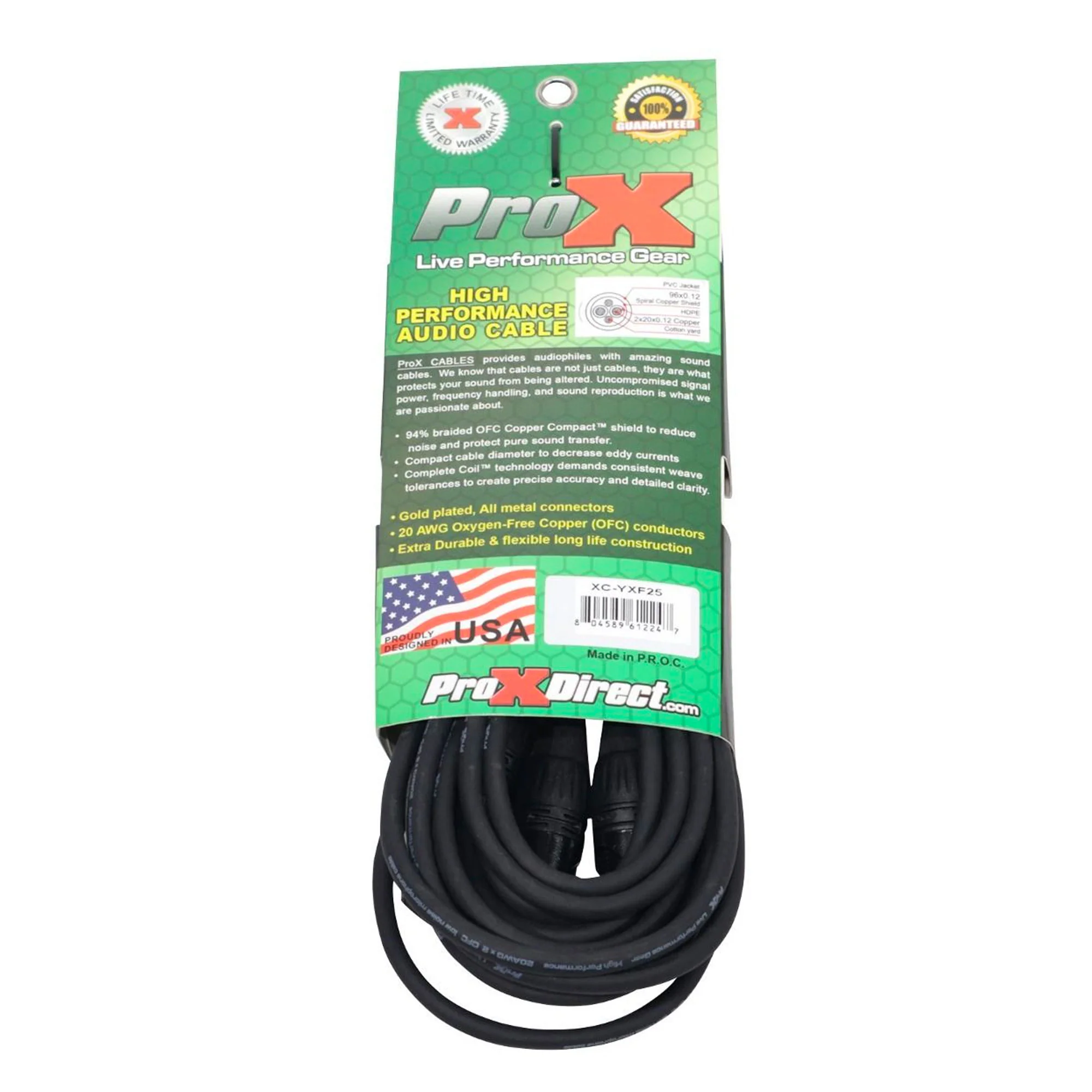 ProX XC-YXF25 25FT Balanced XLR-F to Dual XLR-M Audio Y Cable - Image 3