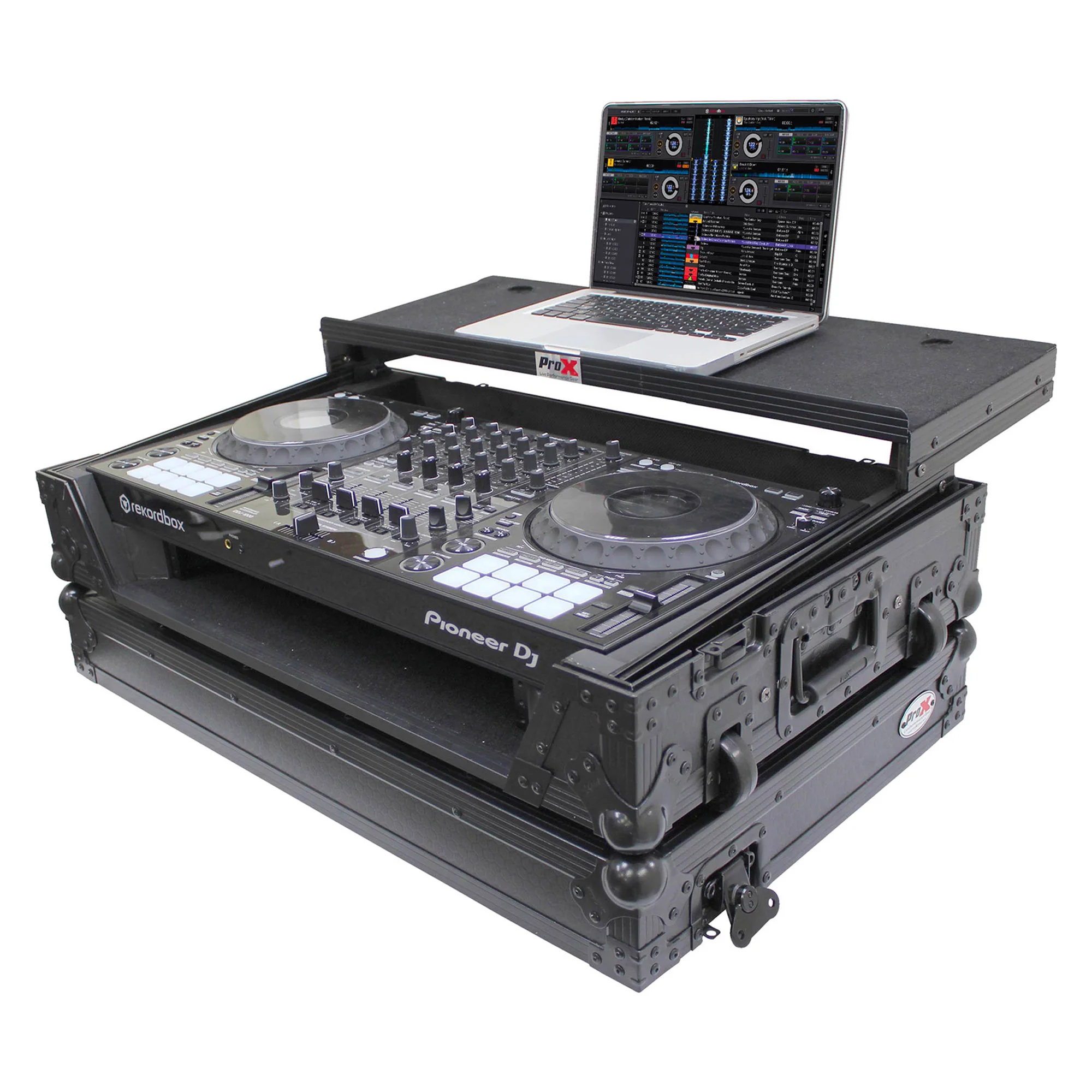 ProX XS-DDJ1000 WLTBL MK2 Flight Case for Pioneer DDJ-1000 or DDJ-1000SRT, Honey Comb Exterior Design, Rugged signature 3/8" Gig Read Series Plywood, High-density foam interior! Black on Black (Open Box)