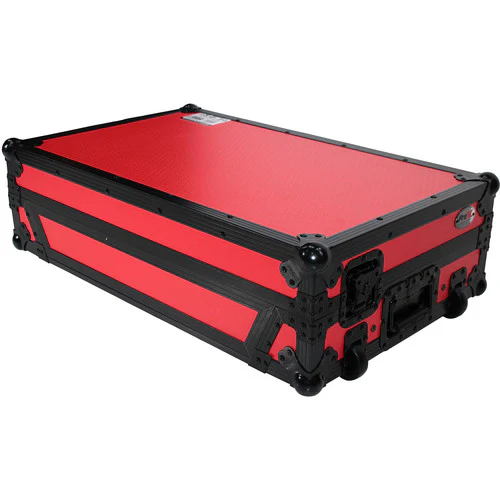 ProX XS-DDJ1000 WLTRB LED Flight Case for Pioneer DDJ-1000 Controller with Shelf, Wheels, and LED Kit (Black on Red) - Image 3
