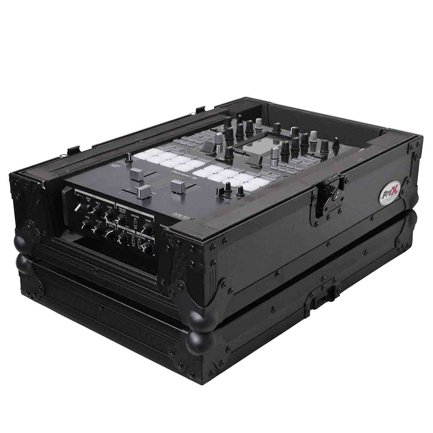 ProX XS-M11BL Universal Flight Case for Pioneer DJM-S11 and Rane SEVENTY / SEVENTY-TWO MKII Mixers (Black on Black)