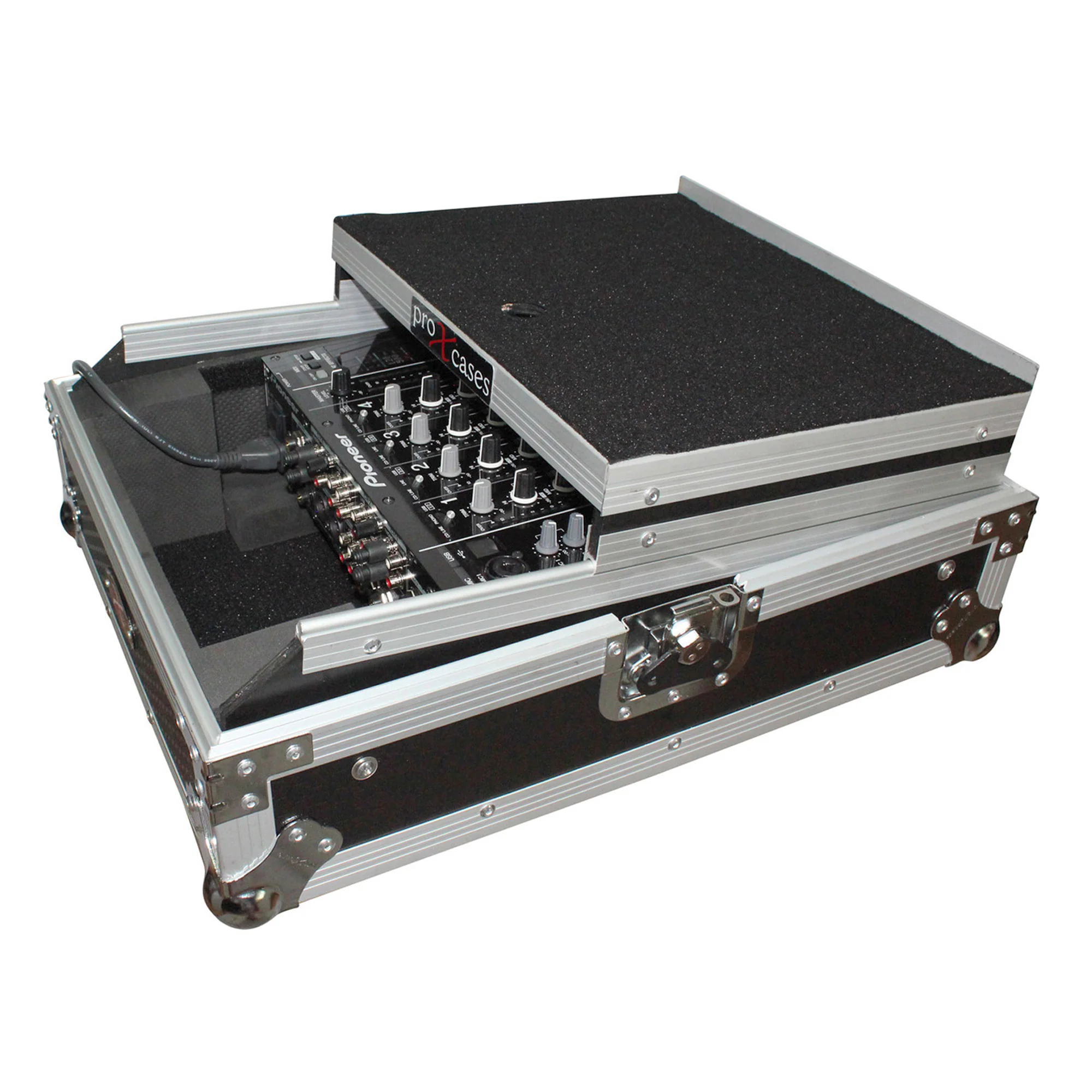 ProX XS-M12LT Mixer ATA Flight Hard Case for Large Format 12" Universal DJ Mixer with Laptop Shelf - Image 8