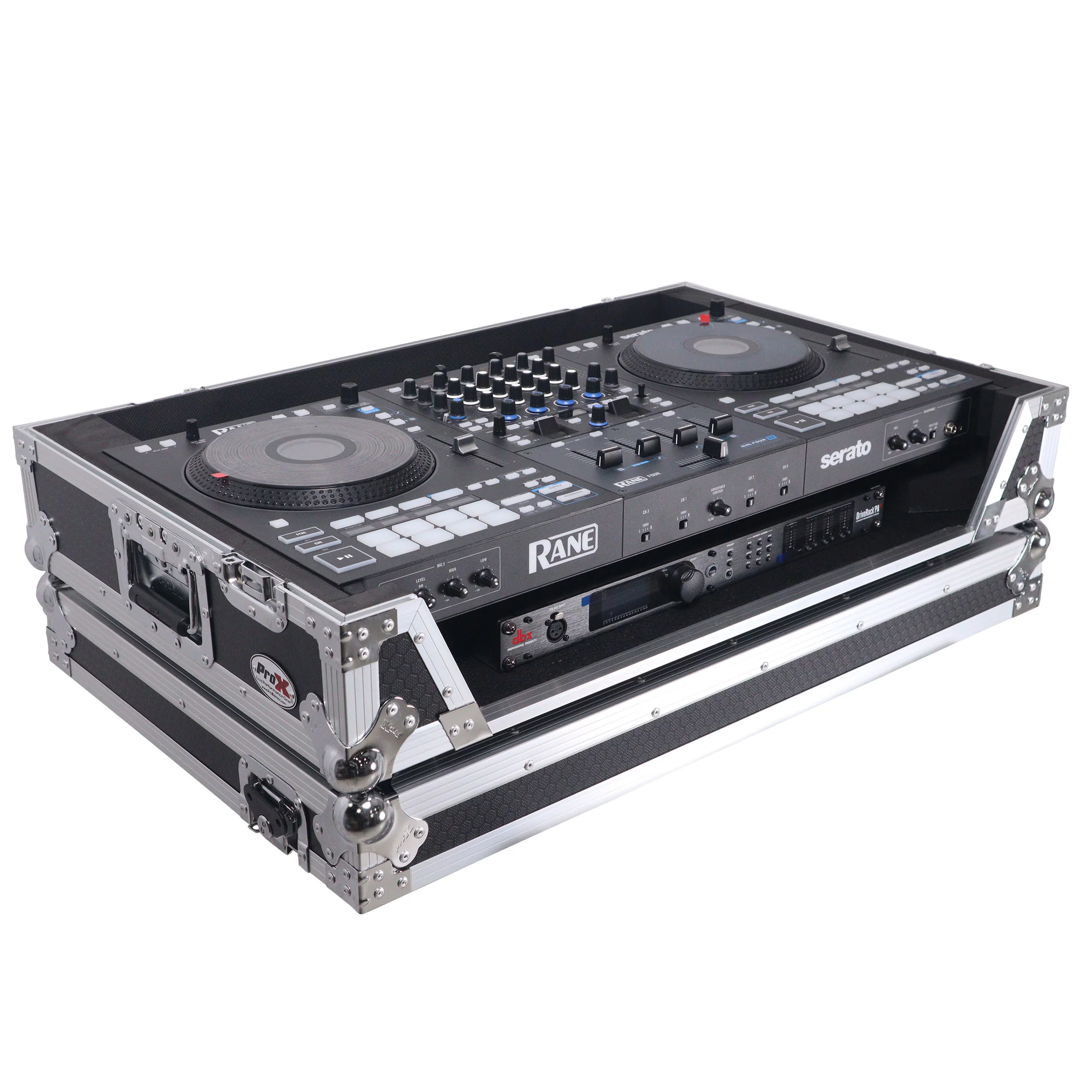 ProX XS-RANEFOURW ATA Flight Style Road Case for RANE Four DJ Controller with 1U Rack Space and Wheels (Open Box) - Image 3