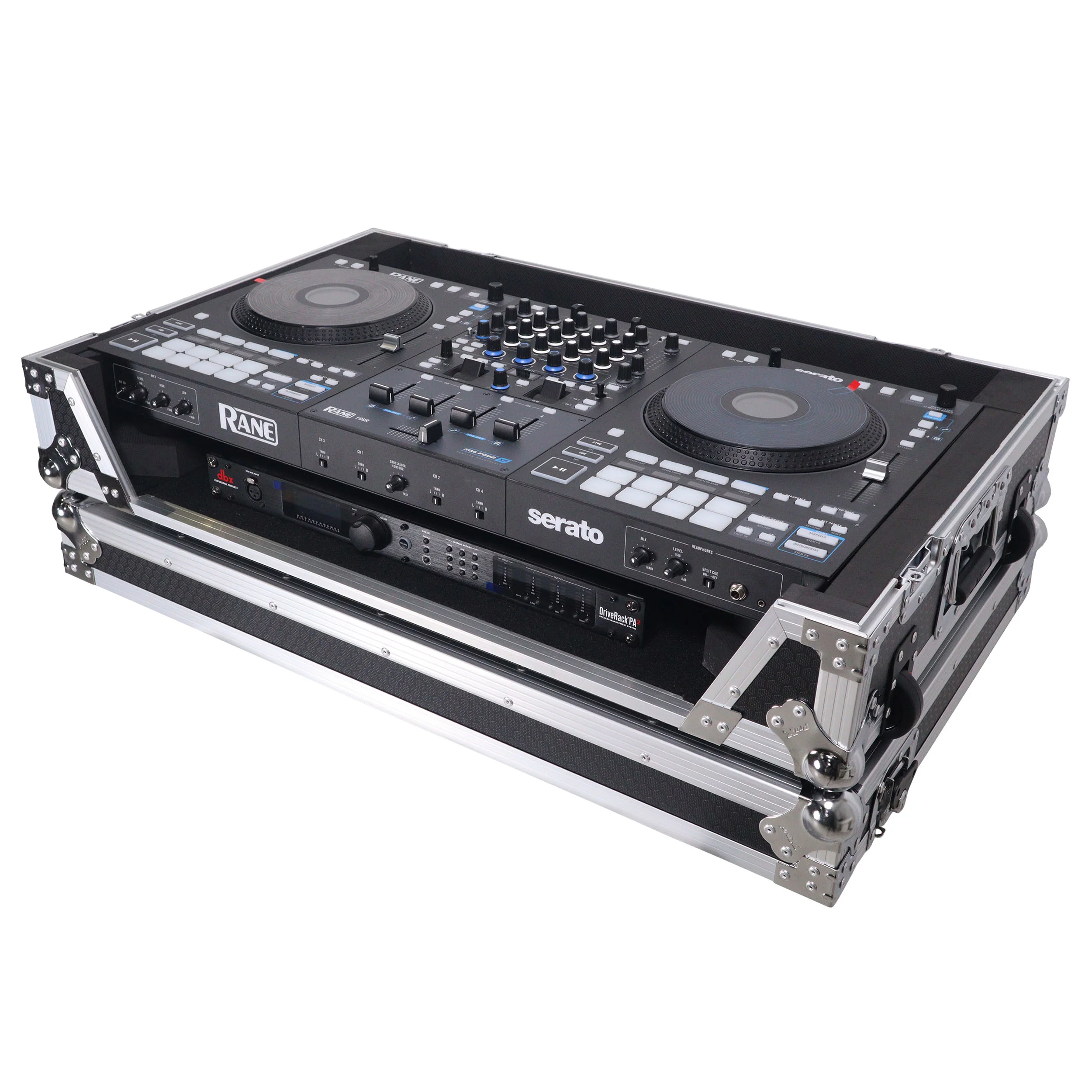 ProX XS-RANEFOURW ATA Flight Style Road Case for RANE Four DJ Controller with 1U Rack Space and Wheels (Open Box) - Image 4