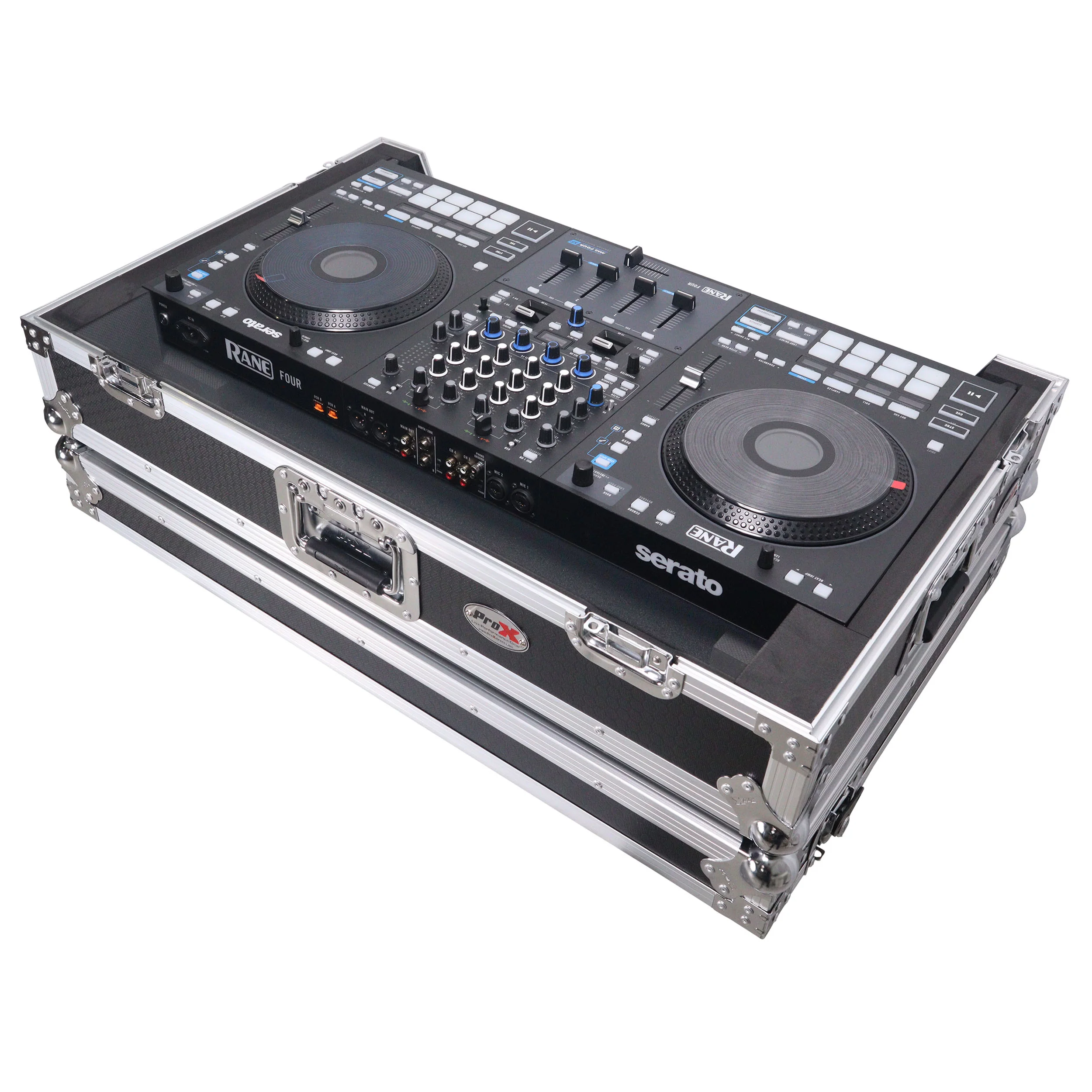 ProX XS-RANEFOURW ATA Flight Style Road Case for RANE Four DJ Controller with 1U Rack Space and Wheels (Open Box) - Image 5