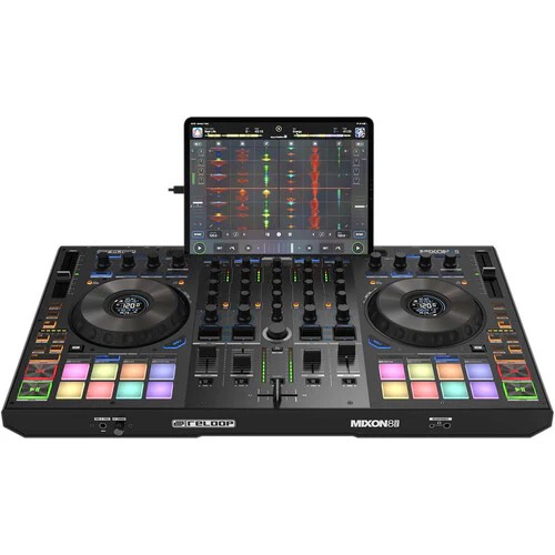 Reloop Mixon 8 Pro 4-Channel Professional Hybrid DJ Controller, Black (Open Box) - Image 9