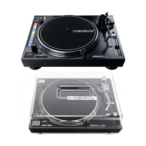 Reloop RP-8000 MK2 - Hybrid Turntable Instrument for Serato DJ Pro +Decksaver Dust Cover