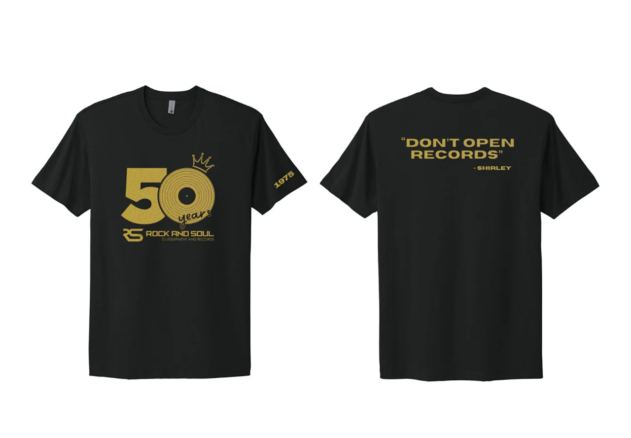 RNS Gold on Black Throwback 50th Anniversary T-Shirt - Image 2