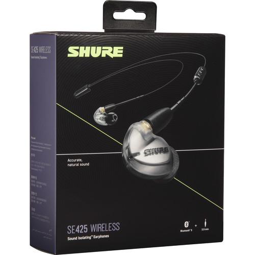 Shure SE425 Wireless Sound-Isolating Earphones W/ Bluetooth 5.0, 3.5mm In-Line Remote/Mic Cables (Silver) - Image 3