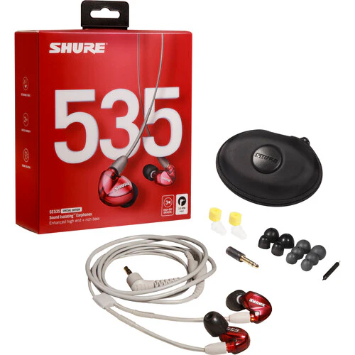 Shure SE535 Sound-Isolating In-Ear Stereo Headphones with 3.5mm Audio Cable (Special-Edition Red) - Image 4