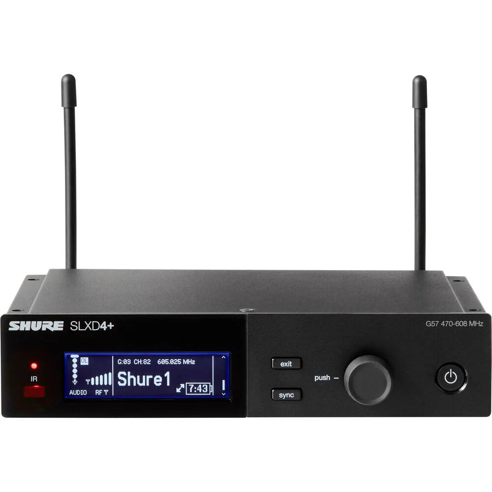 Shure SLXD14+/153T Digital Wireless Earset Headworn Microphone System (G57: 470 to 608 MHz) - Image 3