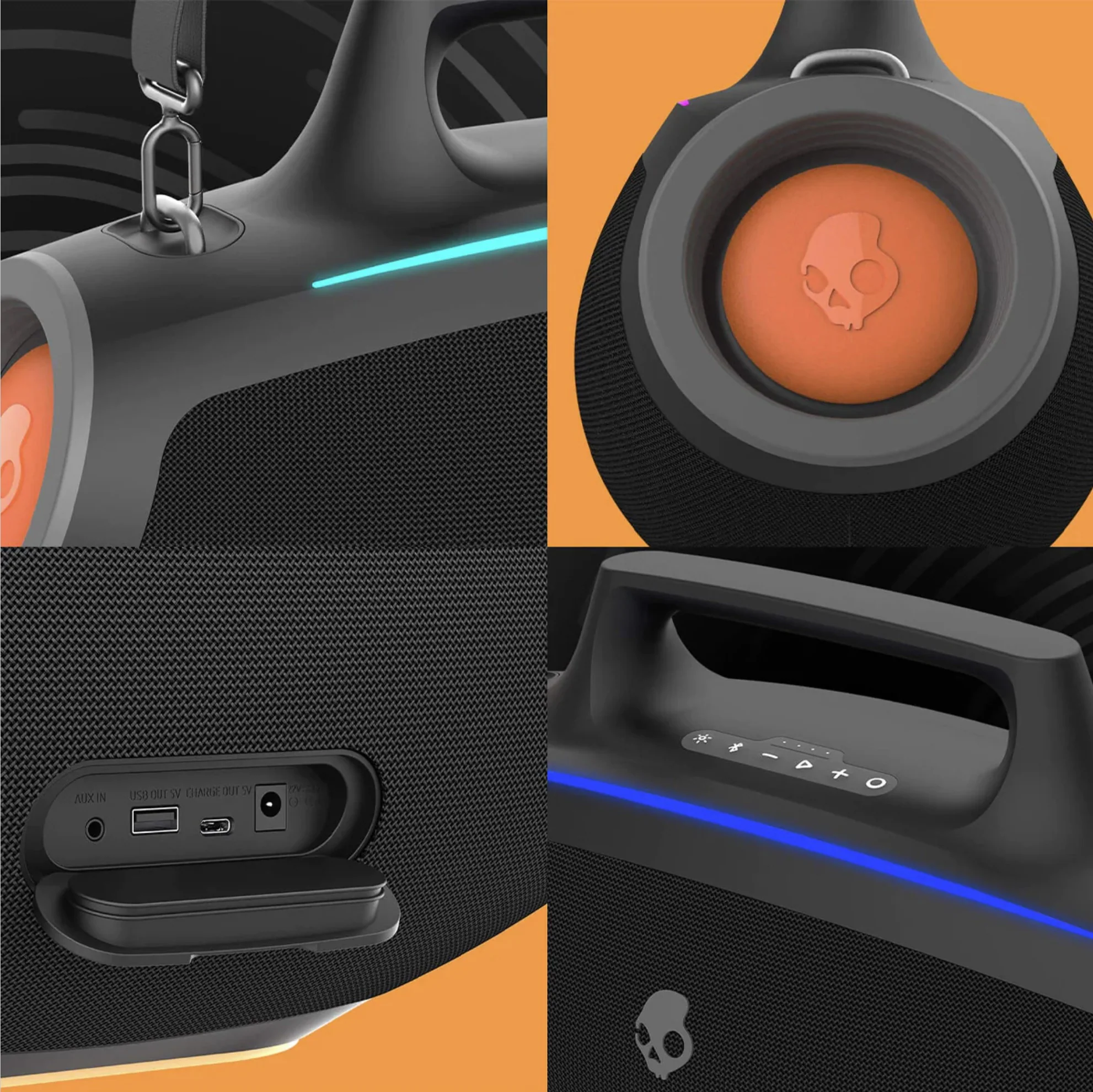 Skullcandy Barrel Bluetooth Boombox Speaker (2SKSK1849B0L2) - Image 4