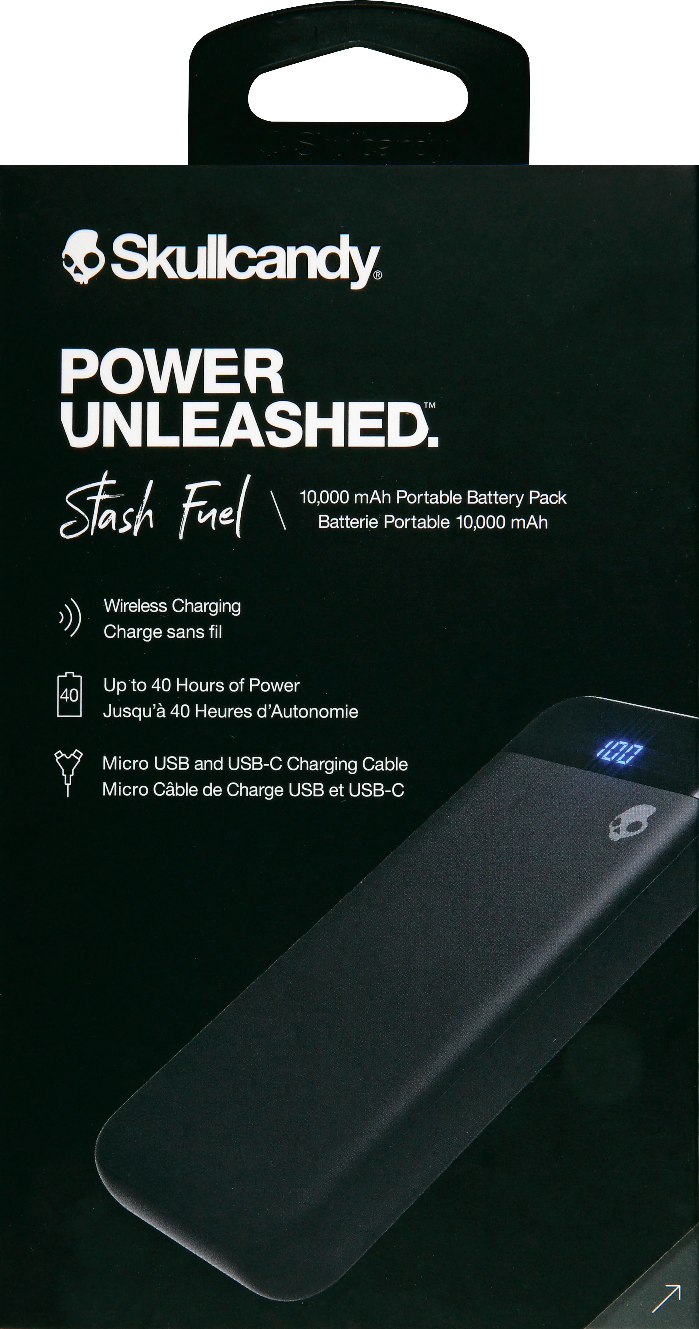 Skullcandy Stash Fuel 10,000 mAh Portable Battery Pack - Black - Image 2