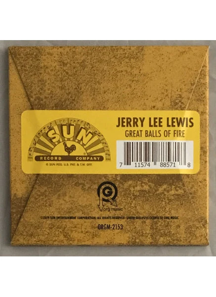 Jerry Lee Lewis - Great Balls of Fire Sun Record 3” Vinyl Record - Image 3