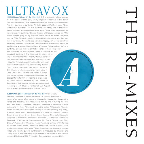 Ultravox - Re-Mixes (RSD) - Vinyl Lp(2) - RSD 2026