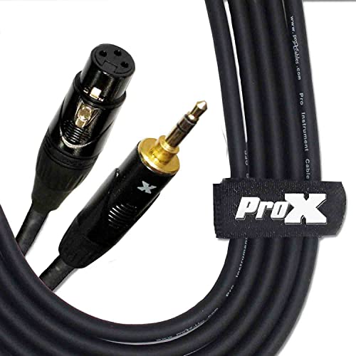 ProX XC-MXF05 - 5ft. Balanced High Performance Interconnect Microphone DJ Audio Mixer Cable Female XLR to 3.5MM Connector