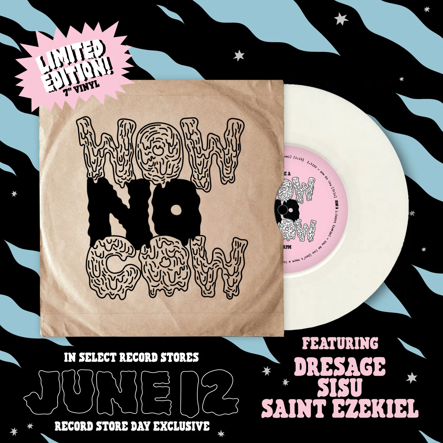 Various Artists - Toni Petersson, SISU, Saint Ezekial, Dresage - Wow No Cow 7"