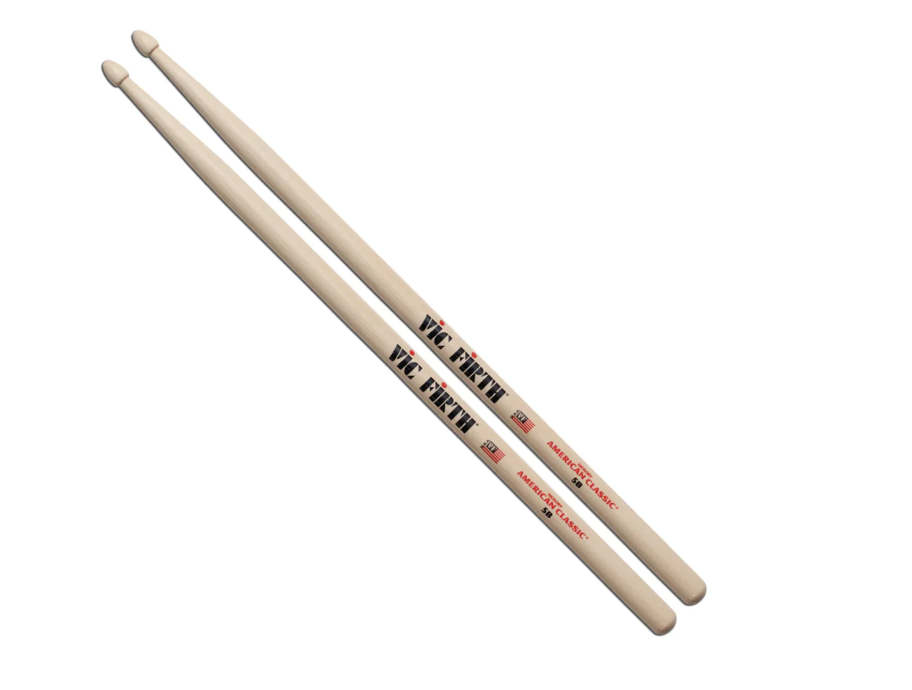 Vic Firth - American Classic Drumsticks 5B - American Hickory - Wood Tip