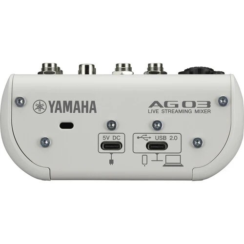 Yamaha AG03MK2 3-Channel Mixer & USB Audio Interface (White) (Open Box) - Image 3