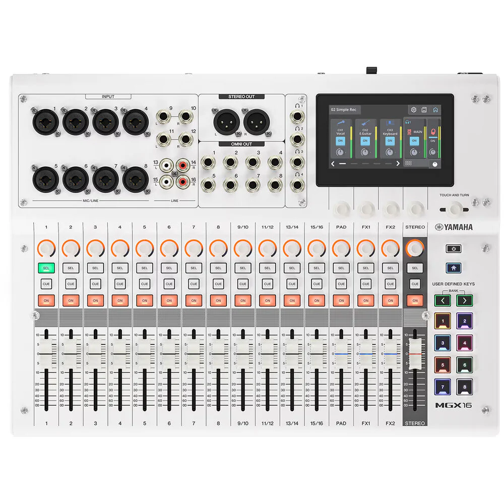 Yamaha MGX16 22-Channel Digital Mixing Console with Audio Interface (White) - Image 2